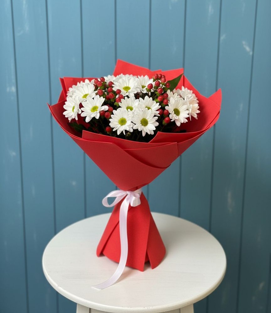 Букет цветов из: Хризантемы в Авангард