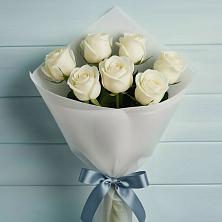 Букет 7 Белых роз Эдлесс Лав в Авангард