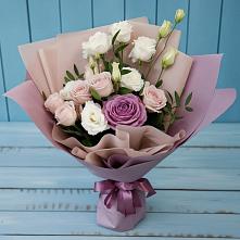 Букет цветов из:  Розы и Лизиантусы #REPLACE_PRED# Авангард