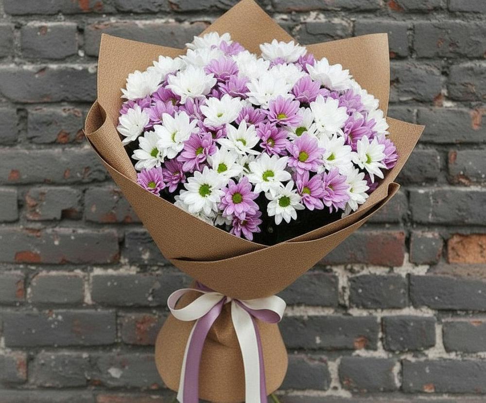 Букет цветов из: Хризантемы в Авангард