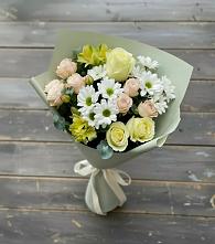 Букет цветов из:  Альстромерии, Розы и Хризантемы #REPLACE_PRED# Авангард